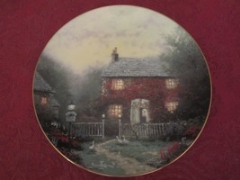 Thomas Kinkade Pye Corner Cottage Collector Plate Thomashire Bradford Exchange - £11.96 GBP