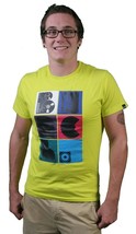 Bench UK Analog Tee Standard Fit Neon Green Cotton Short Sleeve T-Shirt - £17.62 GBP
