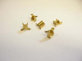 LOT OF 10 BRASS T WING CRIMP STRAIN RELIEF VINTAGE RADIO TELEPHONE CORD ... - £7.05 GBP