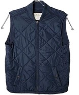 Orvis Men M Blue Full Zip Blue Quilted Fleece Lined Polyester Fill Vest - $43.81