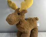 Manhattan Toy Company Voyagers Morris Moose standing plush brown reindeer - $8.90