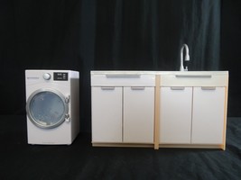 Rainbow High Kitchen Sink Counter Cupboard + Washing Machine Lot - £25.27 GBP