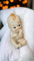 1950’s Kewpie Doll Bisque Figurine Thumb Sucking Baby with Wings 4.5” Cutie Pie - £20.14 GBP