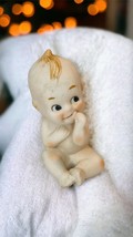 1950’s Kewpie Doll Bisque Figurine Thumb Sucking Baby with Wings 4.5” Cutie Pie - £19.79 GBP