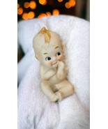 1950’s Kewpie Doll Bisque Figurine Thumb Sucking Baby with Wings 4.5” Cu... - £20.12 GBP