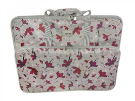 Tutto 1XL Embroidery Project Bag Rose Gray with Pink Daisies with Gray Trim - $225.86