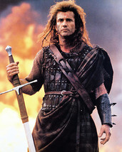 Mel Gibson Braveheart Color Flames Behind 8x10 HD Aluminum Wall Art - £31.37 GBP