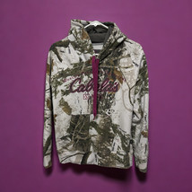 Cabela’s Real Tree Camo Hoodie Sweatshirt Women S/P Pink Trim ZOZN Woodlands  - £20.67 GBP