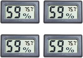 4-Pack Mini Digital Temperature Humidity Meters Gauge Indoor Thermometer... - $14.74