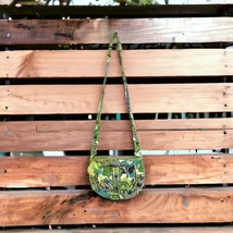 Vera Bradley Purse Limes Up Cross Body Floral Black Shoulder Purse  - $24.28