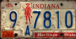 Vintage Indiana  License Plate -  - Single Plate 1976 .Crafting Birthday - £23.01 GBP