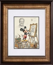Walt Disney Mickey Mouse Self Portrait 11 x 14 Matted/ Framed. - $420.75
