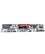 Vintage Carlan Vinyl Shelf Liners Black White Clipper Ships Car Lot 2 Rolls - $1,481.91 MXN