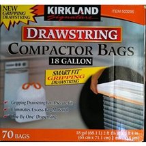 Kirkland Signature Compactor Bags, 18 Gallon, Smart Fit Gripping Drawstr... - $30.37