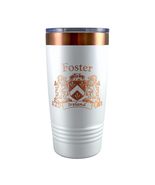 Foster Irish Coat of Arms White Rose Travel Mug - £22.07 GBP