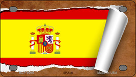 Spain Flag Scroll Novelty Mini Metal License Plate Tag - £11.94 GBP