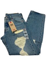 New! Levi 501 Button Fly Distressed Thrashed Destroyed (29x30) - $50.39