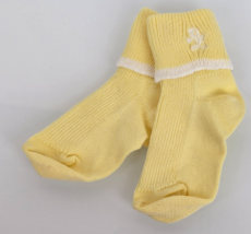 New RALPH LAUREN Infant Socks YELLOW &amp; WHITE RL logo 6-12 mos - $12.18 CAD