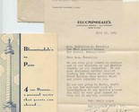 Bloomingdale&#39;s New York Letter &amp; Envelope 1931 In Paris Service Amiche B... - £45.79 GBP