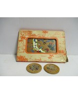 Vintage Florida State Wood Souvenir Tray and 2 Coasters  - $29.69