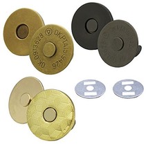 18MM 3/4&quot; Thin Round Magnetic Clasps Snap Closure Purse Handbag with Washers (Gu - £5.11 GBP