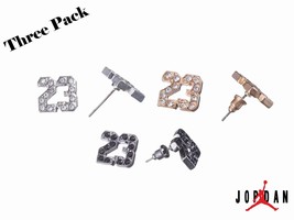 NEW Michael Jordan Jumpman 23 Basketball CZ Stud Hip Hop Bling Earrings,... - $29.65