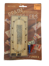 Fundex 1989 Brain Testers Horse Race Wood Game SEALED - $17.81