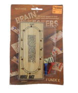 Fundex 1989 Brain Testers Horse Race Wood Game SEALED - $17.81