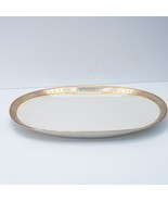Rosenthal Ivory Duchess China Gold Silver Rimmed Serving Platter - 15 in - $83.14 CAD