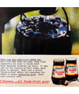 1960 Kraft Black Raspberry Jelly Advertisement Preserves Seedless Fruit ... - €15,01 EUR