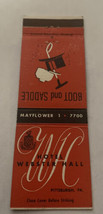 Vintage Matchbook Cover Matchcover Hotel Webster Hall Pittsburgh PA - £2.42 GBP