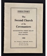 1925 antique SECOND CHURCH OF THE COVENANTERS philadelphia pa DIRECTORY ... - £53.00 GBP