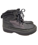 Sorel Kingston Peak Boots Men&#39;s Size 12 NM1589-010 Black Moc Toe - $49.45