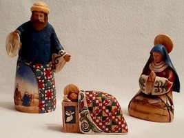Jim Shore - &quot;Joy To The World! The Lord Is Come&quot; - 3 Piece Nativity Set - £59.56 GBP