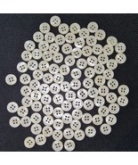 100 Vintage Natural Shell Buttons Mother Of Pearl - Pearlescent Rare Col... - $52.72 CAD