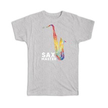 Sax Master Musician Rainbow Colors Wall Art Poster : Gift T-Shirt Saxophone Inst - £19.65 GBP