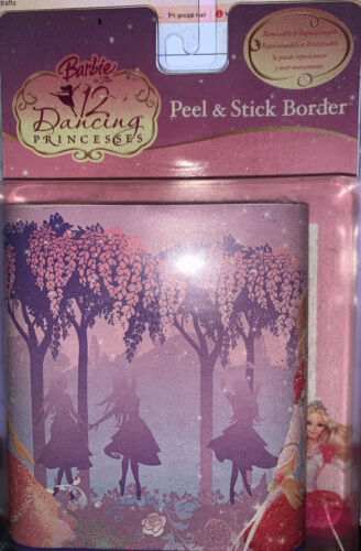 BARBIE WALLPAPER BORDER NEW 2007 12 DANCING PRINCESSES YORK PEEL STICK - $7.80