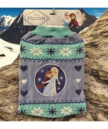 Disney Frozen Pet Sweater Dog Pig Winter Elsa Hugging Halloween Costume L - $17.64 CAD