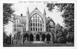 GRINNELL IOWA~GRINELL COLLEGE-BLAIR HALL-1950 PSMK POSTCARD - £6.84 GBP