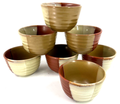 Lot of 7 Sango GOLD DUST SIENNA 5.25&quot; Ice Cream Bowls n Brown, Tan, Beige colors - £21.76 GBP