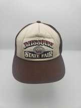 Missouri STATE FAIR 80s 1987 Adjustable Trucker Brown Foam Hat Mesh Snap... - £14.86 GBP