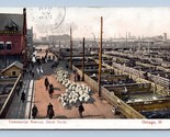 Commercial Avenue Stock Yards Chicago Illinois IL 1908 DB Postcard M8 - £2.29 GBP