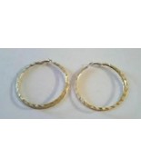 GOLD PLATED DOUBLE HOOP EARRINGS - £7.19 GBP