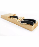 Shenzhen Knives Large In Drawer Bamboo Wood Knife Block 11 Slots - Holds... - $28.91