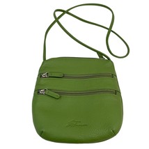 Stone Mountain Crossbody Purse Bag Green Pebble Leather 8&quot; x 7&quot;  - $25.00