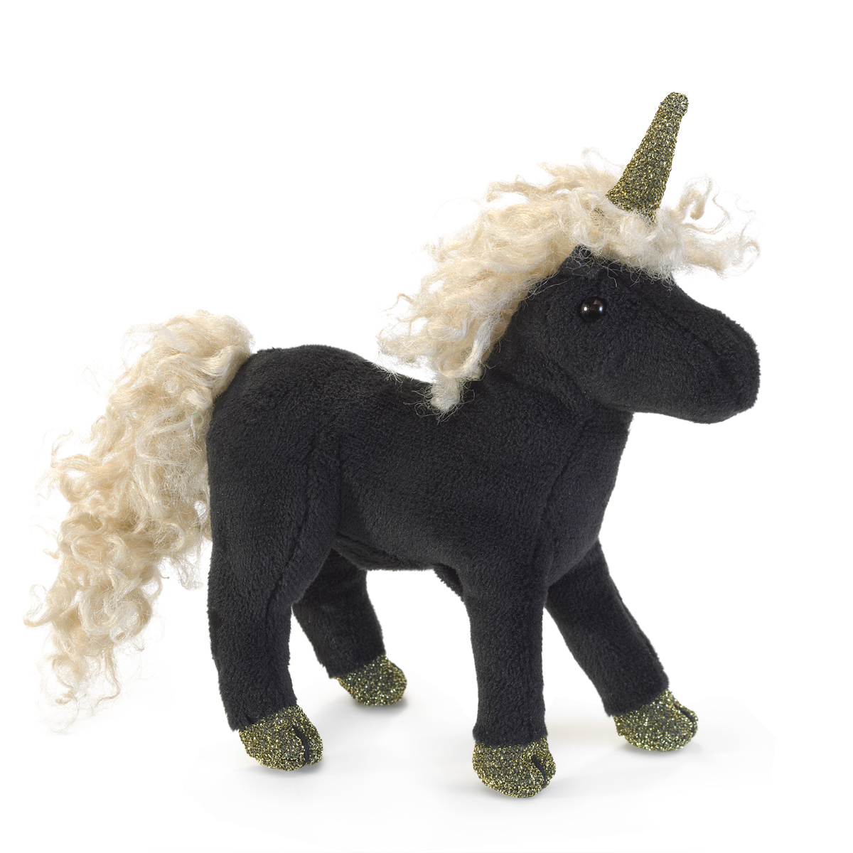 Mini Black Unicorn Finger Puppet - Folkmanis (2797) - $10.34