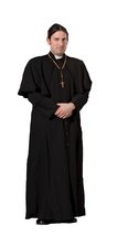 Tabi&#39;s Characters Deluxe Adult Priest Theatrical Quality Costume, Black, Large - £165.90 GBP+