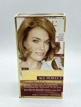 L&#39;Oreal Paris Excellence Age Perfect Hair Color 6N Light Soft Golden Brown NEW - £15.97 GBP