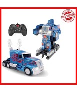 Electric Blue Kids Transforming Robot RC Truck - Remote Control for Ages... - $1,468.26 MXN