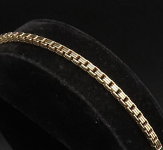 925 Sterling Silver - Vintage Minimalist Gold Plated Bold Link Bracelet ... - $115.95